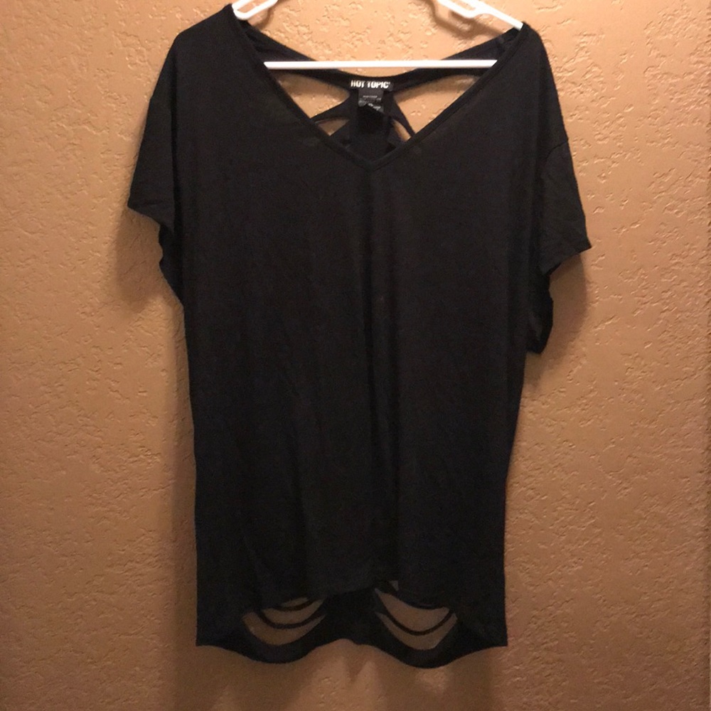 Ripped back black top